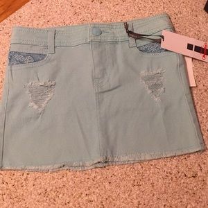 NWT- Girls Buffalo Jeans Size 8 Skirt‎ Turquoise